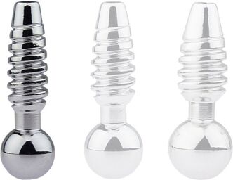 Plug pénis percé Screw 2.5cm - Diamètre 8mm
