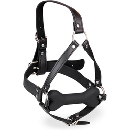 Bâillon harnais avec os en silicone 12,3cm Puppy Play Kinky