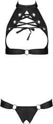 Malwia 2 pièces set with open bra Noir Noir