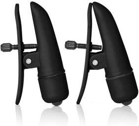 Pinces à Tétons Vibrantes Nipplettes Noir