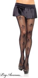 Collant Micro Résille Tête de Mort réf: 9160 Noir