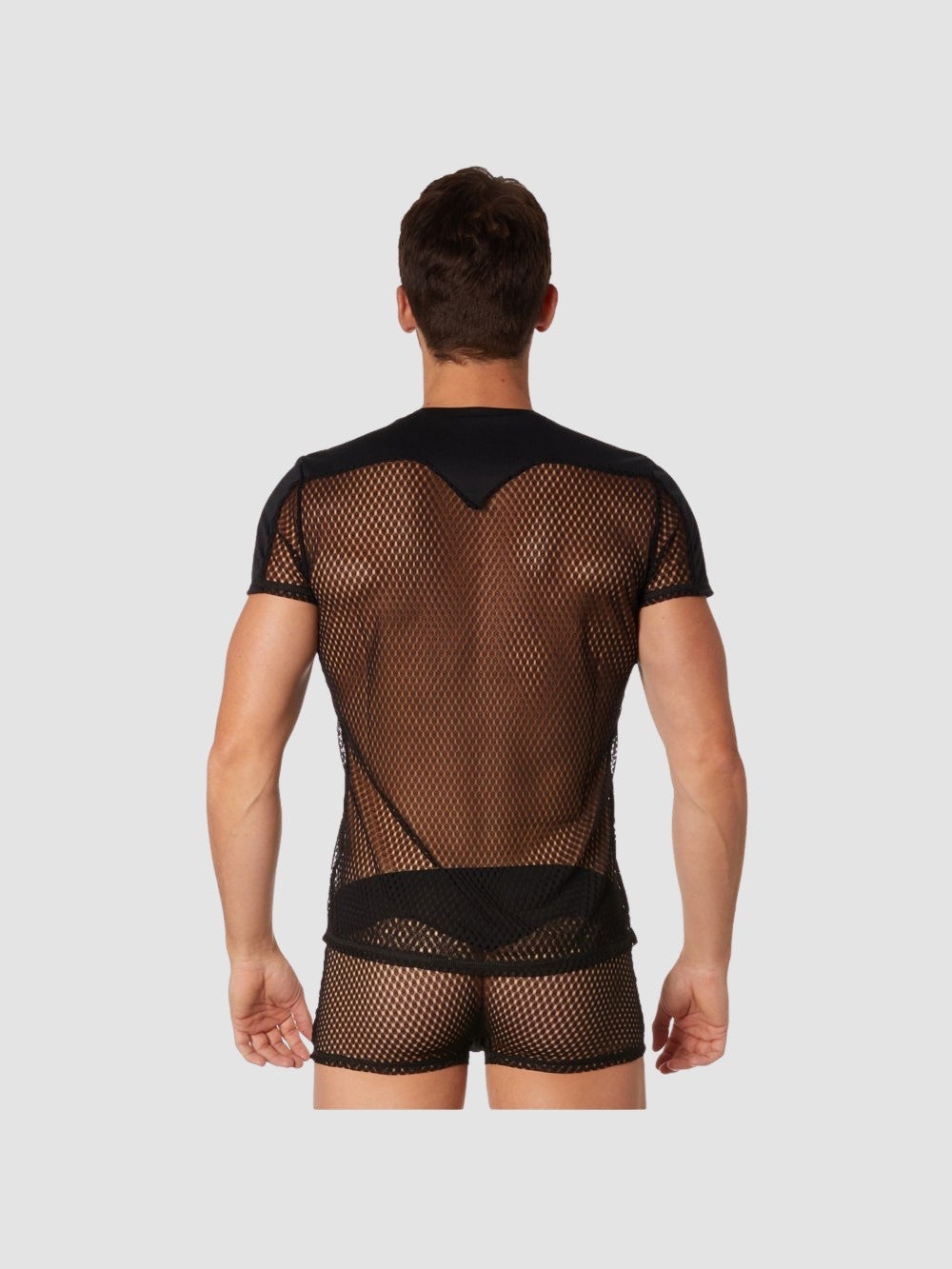 T-Shirt Bi-Matière LM21 Résille Noir