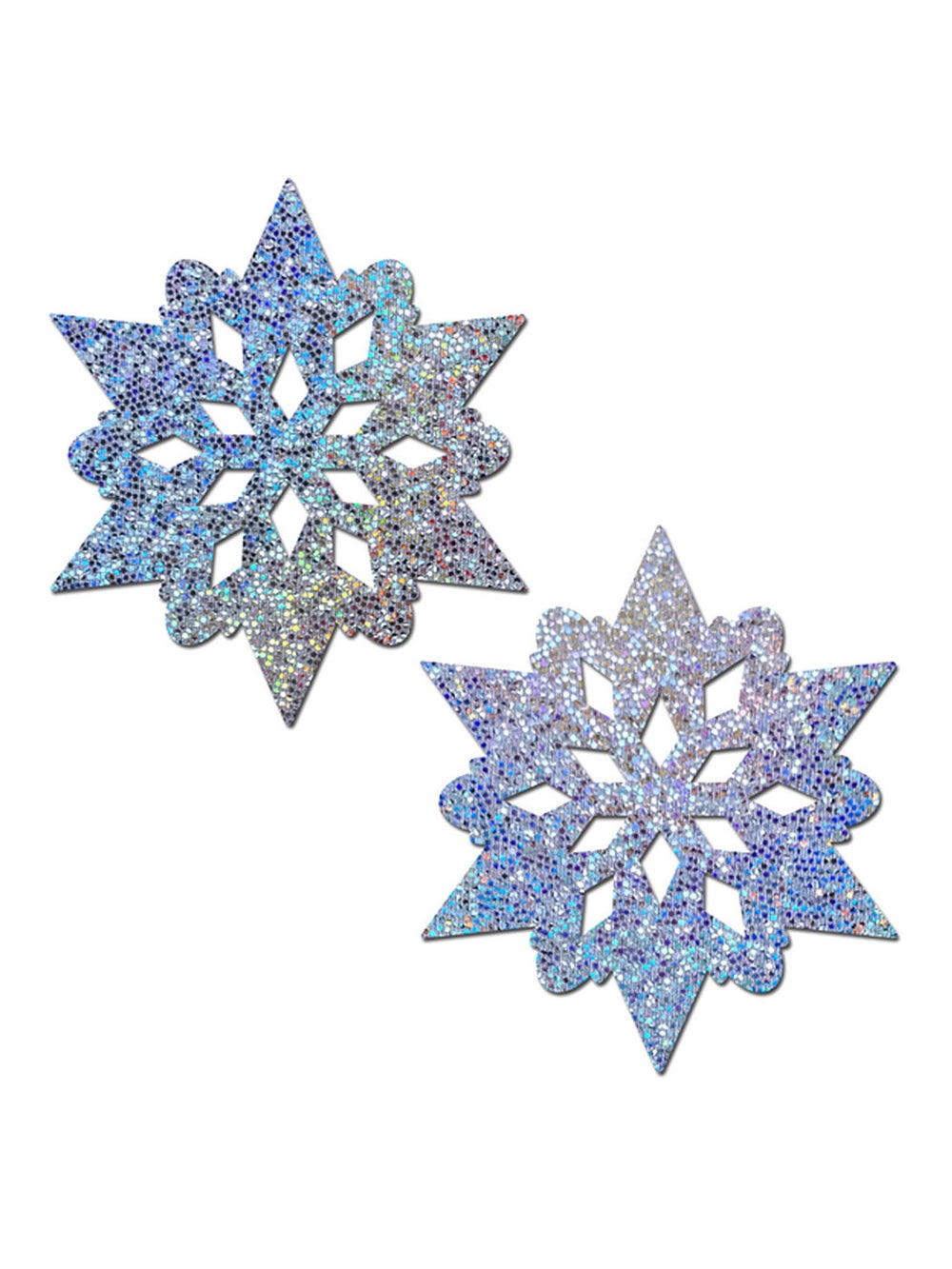 Caches-Tétons Flocon de Neige Argent