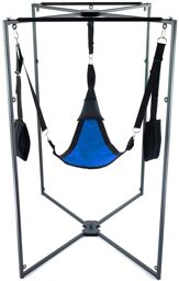 Kit Sling Tissu Triangle Bleu-Noir Armature Noire