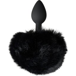 Black Furry Bunny Tail Plug Anal