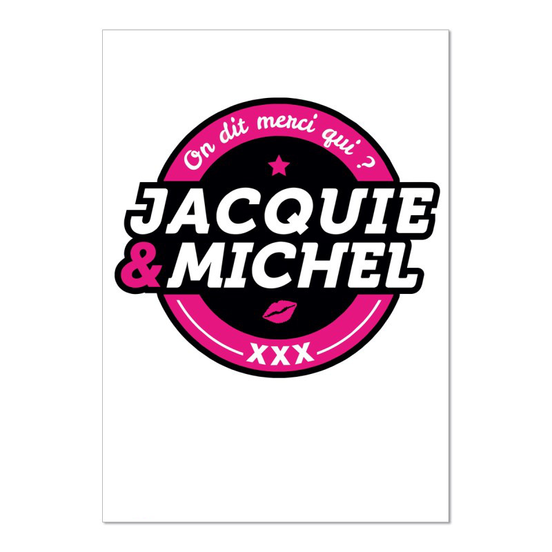 Grand sticker J&M rond noir
