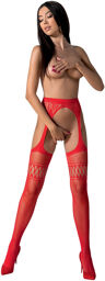 Collants effet de ligas rouges Rouge
