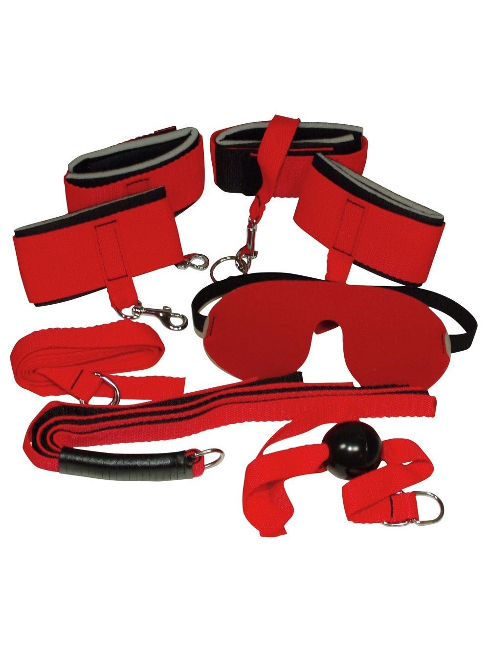 Kit Bondage Rouge & Noir 6 Pièces