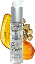 Huile de massage professionnelle Or & Ambre 100% naturelle - 50 ml