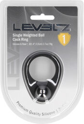 Anneau pénien en silicone liquide à poids unique - Noir