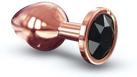 Plug Anal Métal Diamant Noir M Rose