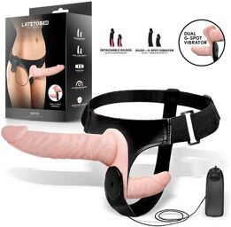 Batek Harnais avec Dildo Double et Vibrations