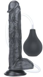 Gode réaliste éjaculateur Squirt 22 x 4.5cm Noir