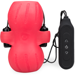 Masturbateur Vagin Réaliste Artificiel Vaginette vibrante double entrée Supernova - Rouge
