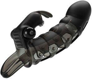 Cuper - Gaine Pénis + Vibromasseur Rabbit - Noir