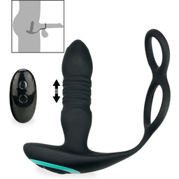 Vibromasseur anal Stimulateur de prostate va-et-vient télécommandé Free Ride - Noir