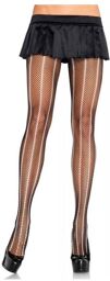Collant résille à rayures Noir