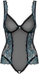 Body ouvert Amanta noir Bleu